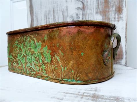 Rusty Metal Planter Copper Bowl Rustic Chic By Downsouthchicdecor