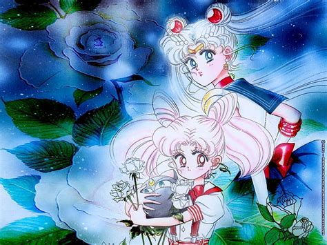 Sailor Moon And Chibi Usa Rini Manga Usagi Tsukino Serena Chibi