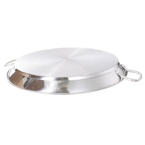 bottom flat pan paella stainless cm steel