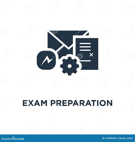 Exam Preparation Icon School Test Education Concept Symbol Design