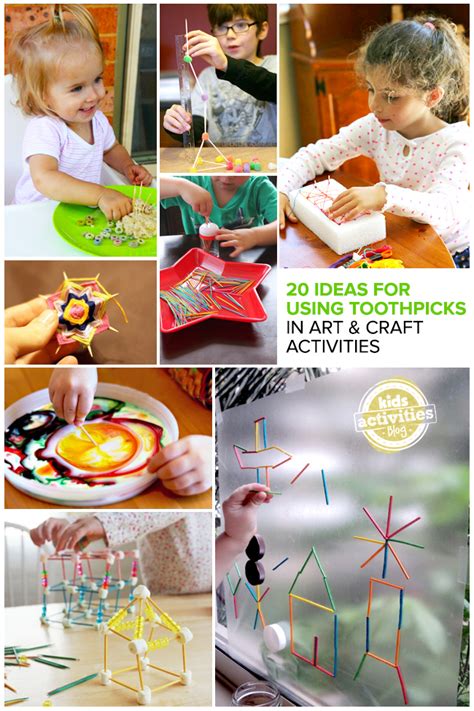 20 Great Ideas for Using Toothpicks in Art and Craft Activities