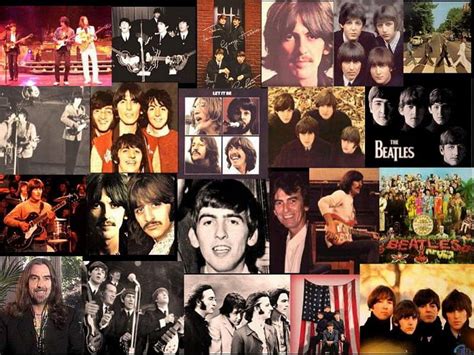 Descarga Gratis Collage De Los Beatles Rock Música Banda Lennon