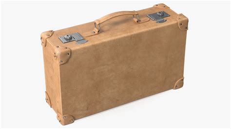 Vintage Leather Suitcase Small 3d Model 49 3ds Blend C4d Fbx