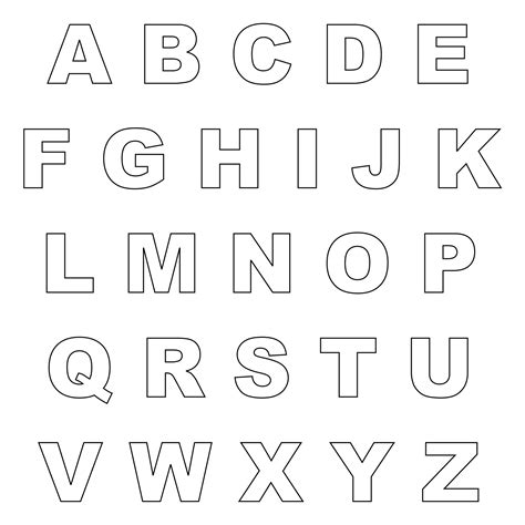 These block alphabet stencils are excellent for kids activities plus crafts and projects. 6 Best Images of Printable Alphabet Letters To Cut - Small Alphabet Letters Printable PDF ...