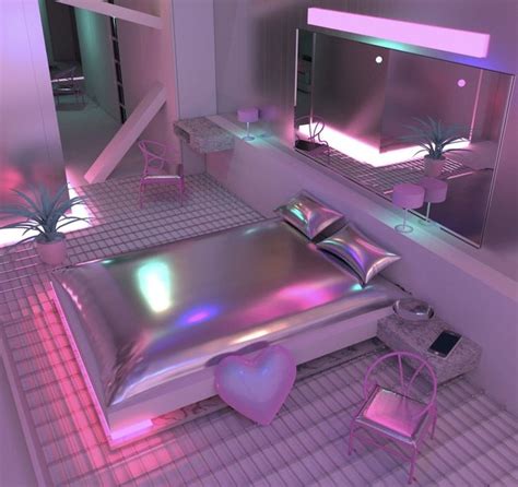 Pink Holographic Bedroom Dream Rooms Awesome Bedrooms Neon Bedroom