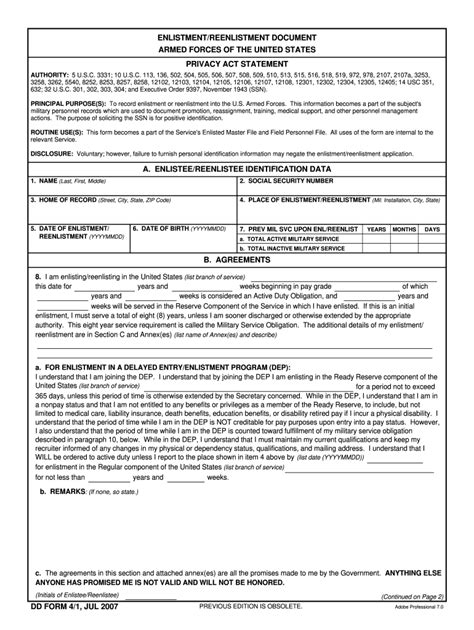 Dd Form 4 1 2020 2021 Fill And Sign Printable Template Online Us