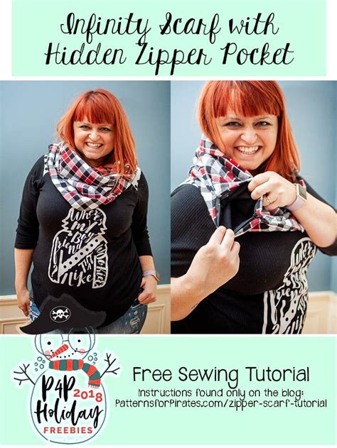 Infinity Scarf With Hidden Pocket Free Sewing Scarf Tutorial Sewing