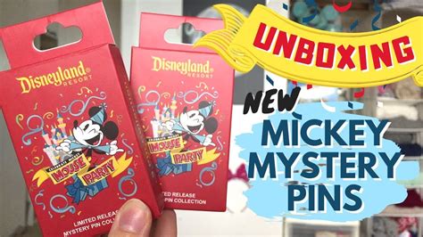 Unboxing New Disneyland Mickey Mouse Party Mystery Pins Youtube