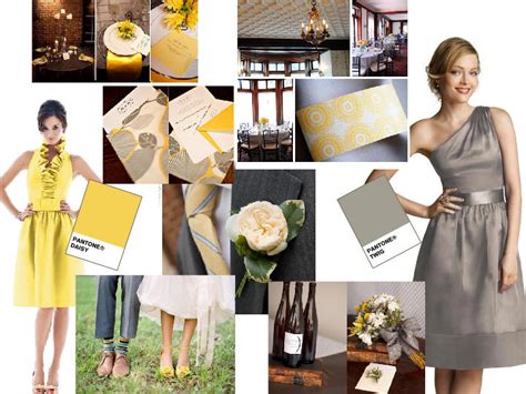 Pretty In Yellow Pantone Wedding Styleboard The Dessy Group