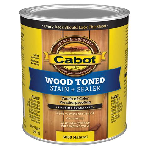 1 Qt Cabot Stains 3000 Natural Wood Toned Deck And Siding Stain