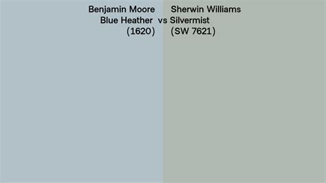 Benjamin Moore Blue Heather 1620 Vs Sherwin Williams Silvermist Sw
