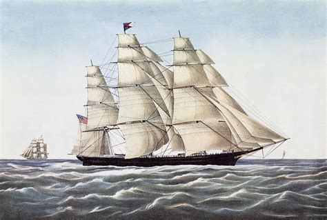 The Clipper Ship Flying Cloud Painting By Anonymous