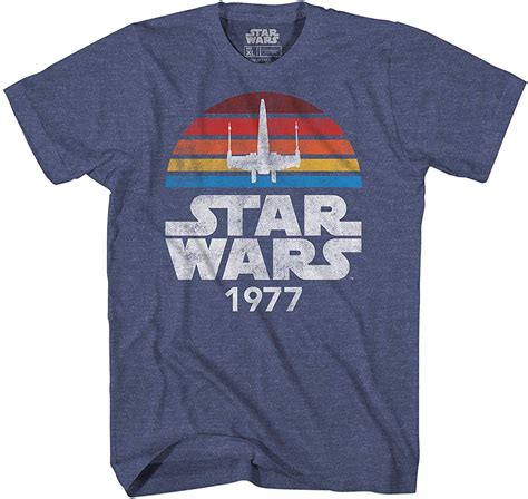 Star Wars Star Wars 1977 Logo Rainbow Sun X Wing Classic Retro