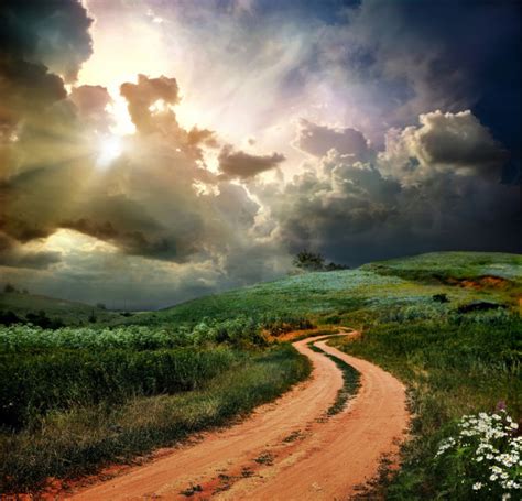 Country Road With A Dark Sky — Stock Photo © Krivosheevv 39425601