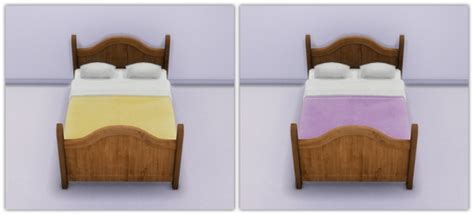 Rustic Dreams Bed In Soft Solid Shades At 13pumpkin31 Sims 4 Updates