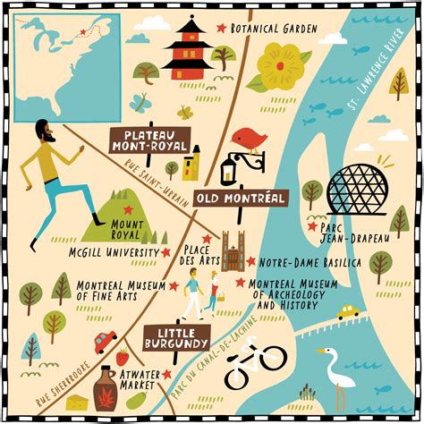 Illustrated Map Of Montreal Canada — Nate Padavick