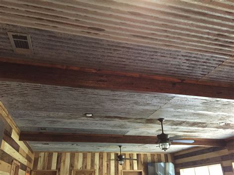 Ceiling tiles are so versatile and can be used for a variety of projects. Rusty Tin Ceiling. Rusty Galvanized Tin Ceiling. | Tin ...