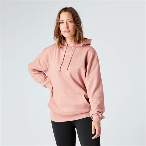 Dusty Pink Oversized Minimal Hoodie Just Strong