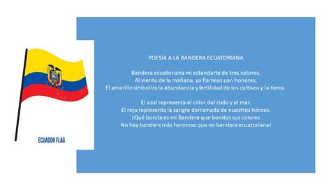 Poema A La Bandera Ecuatoriana Literato Images And Photos Finder