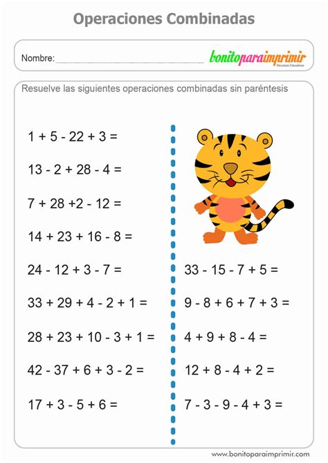 Operaciones Combinadas Ficha Interactiva Y Descargable Puedes Hacer Lo Images