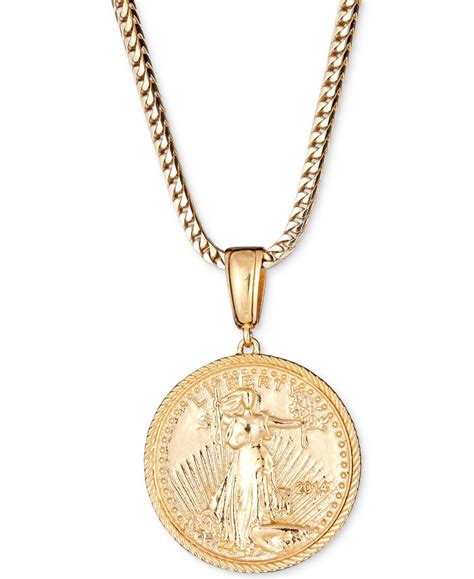 Macys Mens Coin 24 Gold Necklace For Men Gold Pendants For Men