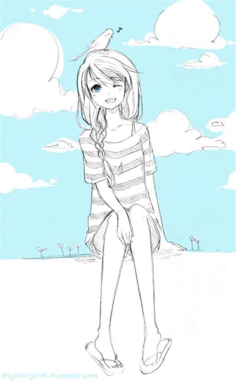 Image of cute anime drawing at getdrawings com free for personal. 40 Cute Simple Drawings To Practice - Bored Art