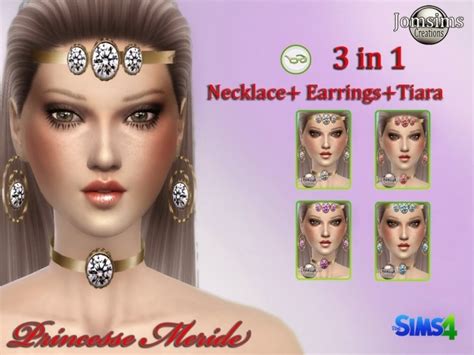 3 In 1 Princess Meride Jewellery At Jomsims Creations Sims 4 Updates