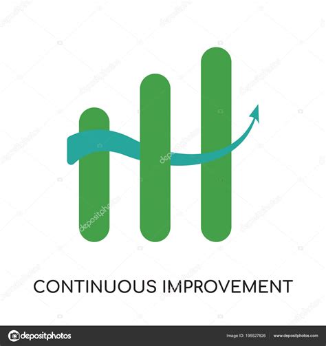 Continuous Improvement Logo Isolated On White Background Color Stock