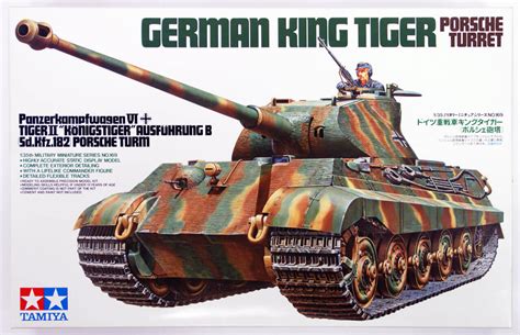 Tamiya 35169 Wwii German King Tiger Tank Porsche Turret 135 Scale Kit