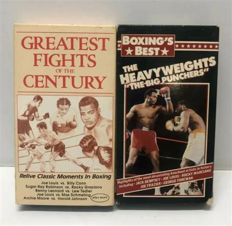 2 Boxing Vhs Tapes Heavyweights Greatest Fights Of Century Dempsey