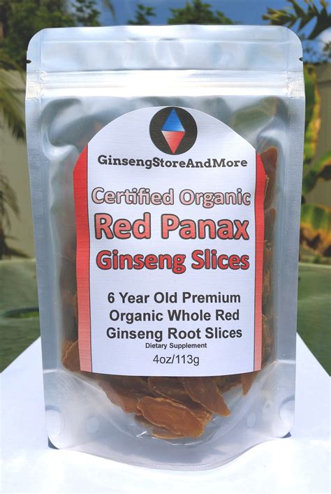 Organic Red Panax Ginseng Slices Ginsengstoreandmore