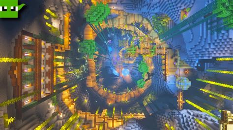 Minecraft Dwarven Lush Cave Amethyst Mine Timelapse Youtube