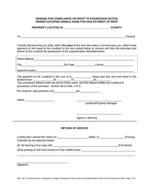 J&t express malaysia reserves the right to cancel or amend the campaign at any time and without prior notice. Demand Notice Owner Occupied Mobile Home For Non Payment ...