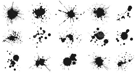 Ink Drop Vector Art Png Ink Drops And Splashes Isolated Shape