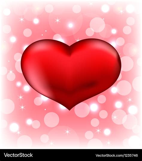 Red Heart Valentine Glowing Background Royalty Free Vector