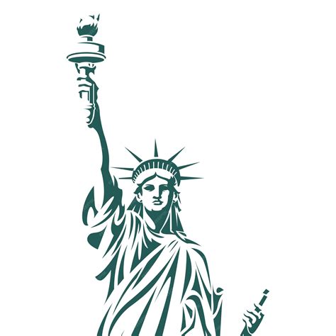 Premium Vector Statue Of Liberty Vector Illustration Liberty Silhouette