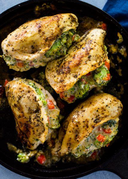 4 weeks of delicious keto recipes! Cheesy Broccoli Stuffed Chicken Breasts KETO - Cool Diet ...