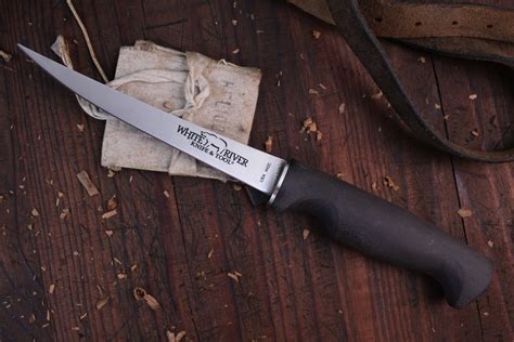 white river knives 6 traditional fillet knife black canvas micarta 440c