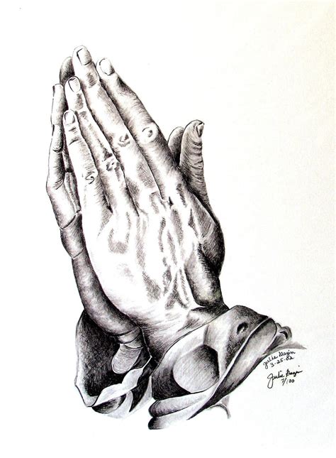 Praying Hands Art Print Artwork Pencil Drawing Prayerfully Praying