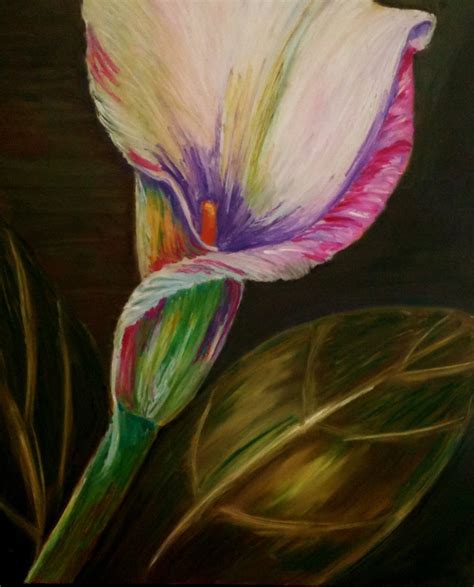 Flowers In Oil Pastels