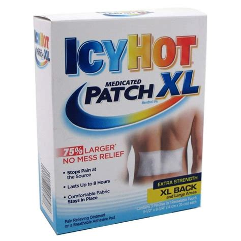 Icy Hot Patch Extra Strength Xl Back And Large Areas 6 Pack Walmart