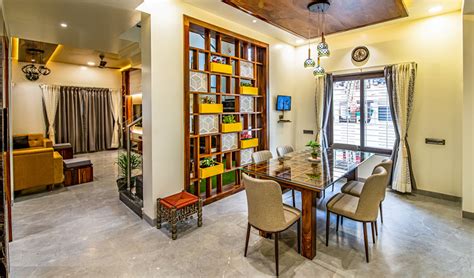 Bamboo partition designs between living dining. Beautiful Partition Designs for Living Room and Dining Hall