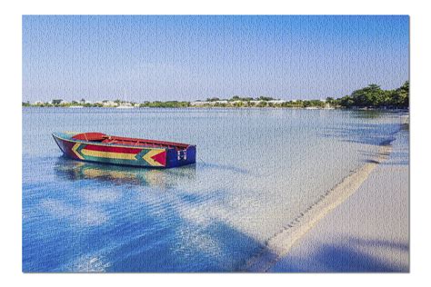 Bloody Bay Beach Jamaica Boat Painted In Jamaican Colors 9027978