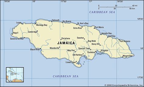 Map Of Jamaica And Geographical Facts World Atlas