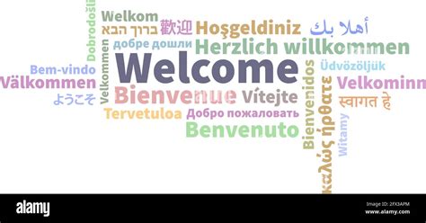 Bienvenida De Palabras En Diferentes Idiomas Saludo Palabra Nube