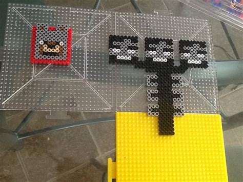 Putting Together My Minecraft Wither Made Of Perler Beads Using Black