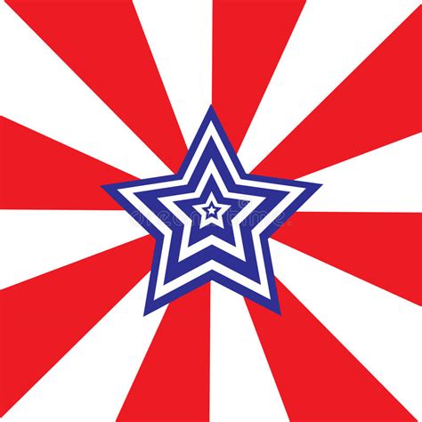 Vector Red White Blue Star Striped Background Stock Illustrations