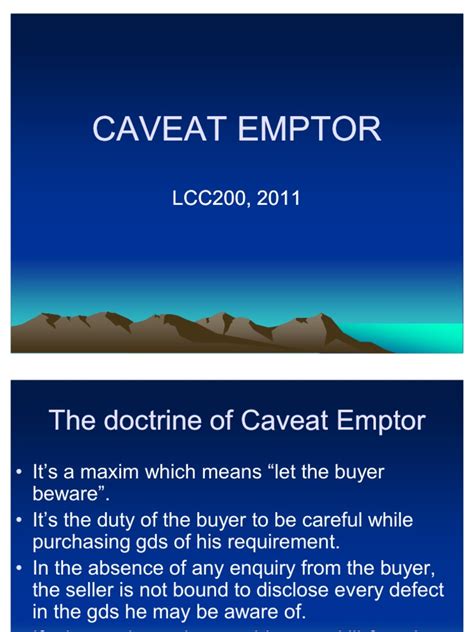 Doctrine Of Caveat Emptor And Hire Purchase Law Pdf Guarantee