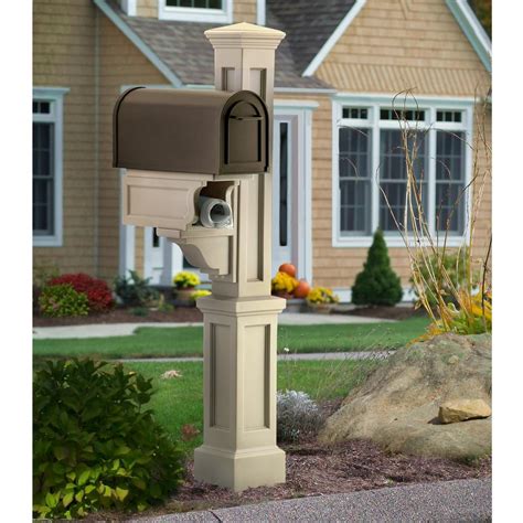 Mayne Rockport Single Mailbox Post Clay 5809cl The Home Depot