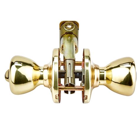 Kwikset Security Tylo Polished Brass Keyed Entry Door Knob At